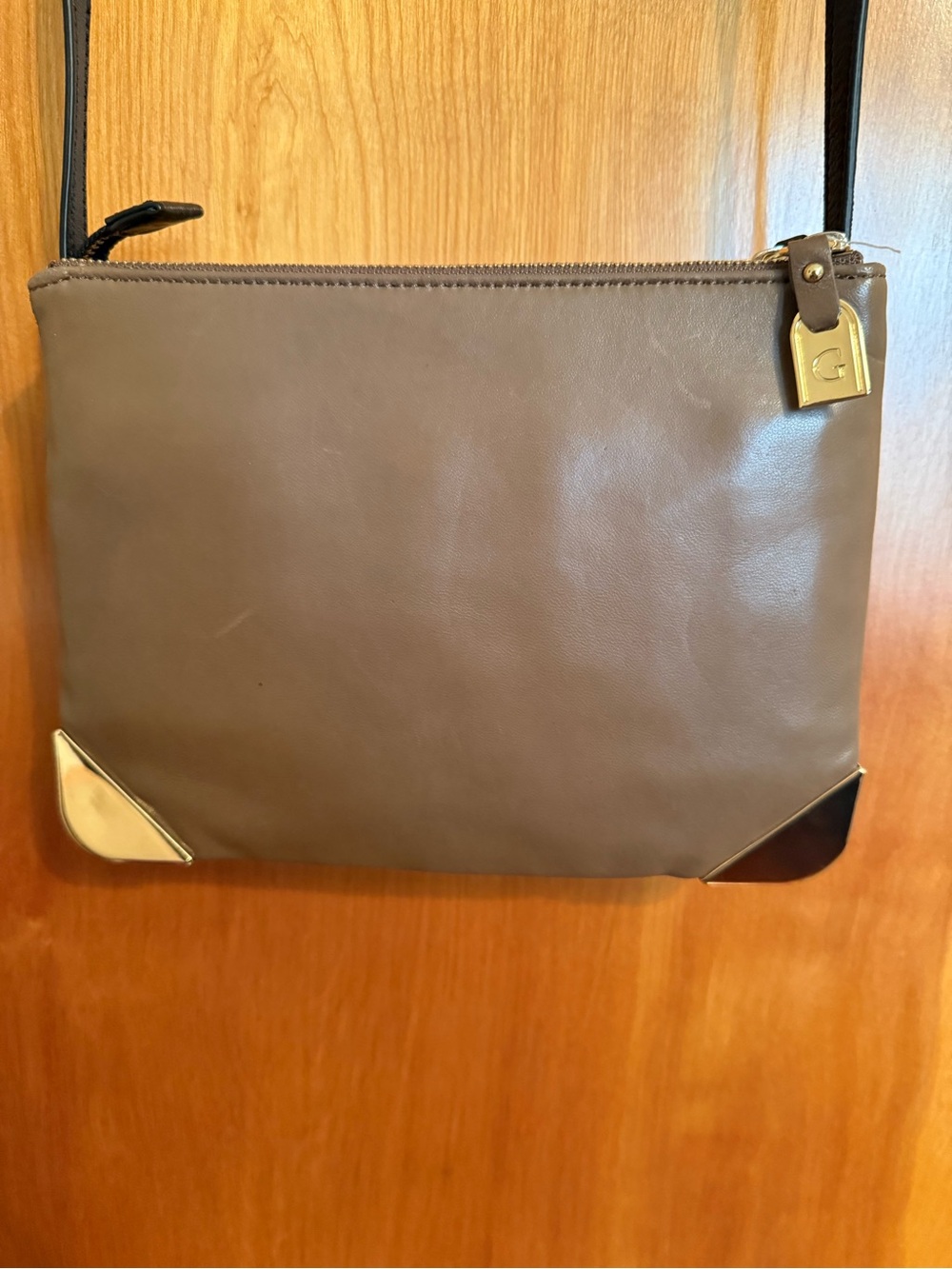 Gili Soft Leather 3 in 1 Crossbody with Gold Corner Accents